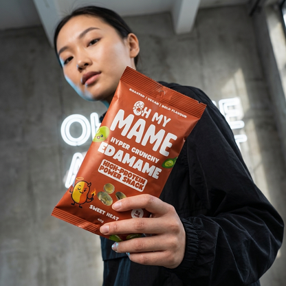 Oh My Mame Sweet Heat Edamame – High-Protein Snack (24-Pack)